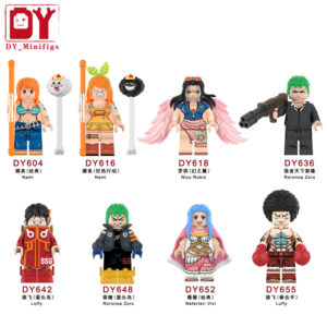 Minifigures DY604-655 One Piece Robin Zoro Luffy Minifigs DY_Minifigs Fit Lego
