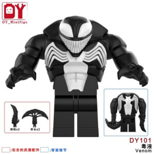 D101 Marvel Venom Minifigure - DY_Minifigs, Compatible with LEGO
