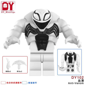 D102 Marvel Venom Minifigure - DY_Minifigs, Fits LEGO