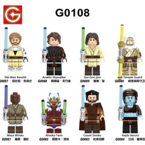 Minifigures G0108 Star WarsTemple Guard ObiWan STAR WARS Minfigs XINH Fit Lego