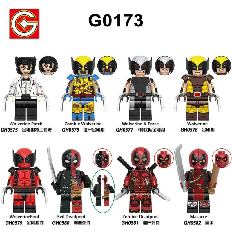 Minifigures G0173 Deadpool& Wolverine DC XINH Super hero Fit Lego