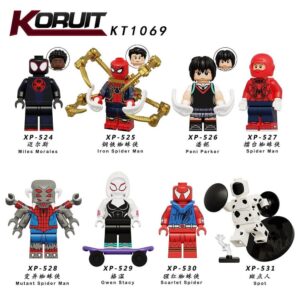 AvengersIron Spider Gwen KT1069 Marvel Minfigs KORUIT Super hero Fit Lego