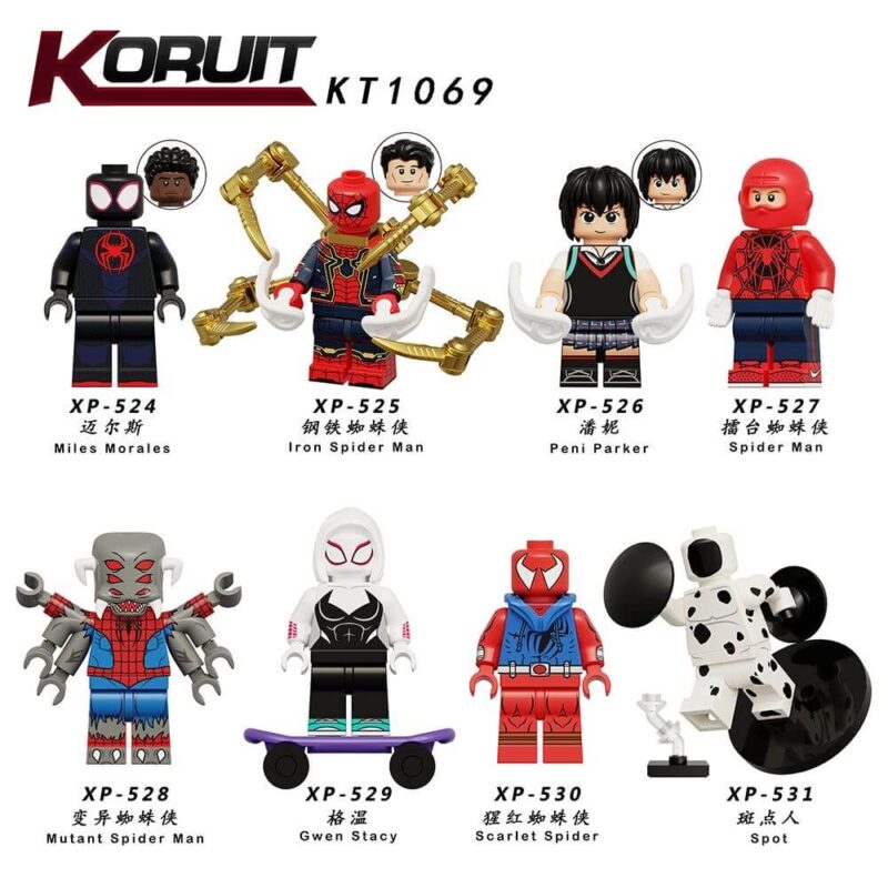 AvengersIron Spider Gwen KT1069 Marvel Minfigs KORUIT Super hero Fit Lego