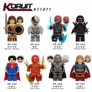 DC Comics Super hero Mini Figures Wonder Woman Flash Superman Minifigures KT1071 DC KORUIT Fit Lego