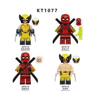 Wolverine Deadpool Wolverine Minifigures KT1077 - Superhero Minifigs, Compatible with LEGO