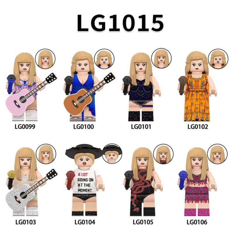 LG1015 Female Singer Taylor Swift Minifigures Fit LEGO
