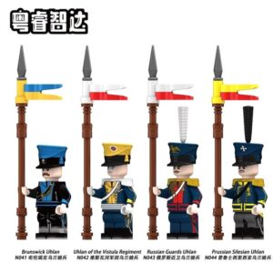 Napoleonic Wars Uhlan Cavalry Minifigures N041-N044 - Fits LEGO