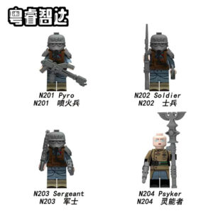 Warhammer Flamer Psyker Soldier Minifigures N201-204 - Game Minifigs, Fits LEGO