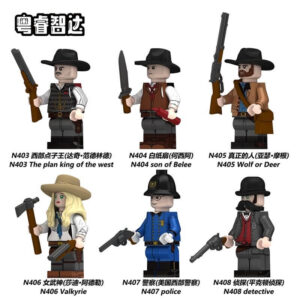 Minifigures N403-408 American Western Cowboy game Minfigs Fit Lego