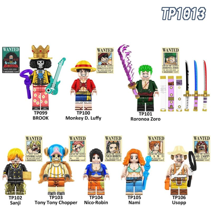TP1013 One Piece Luffy Chopper Robin Minifigures Fit Lego