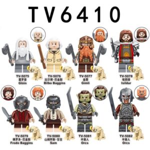 Lord of the Rings Gloin Orcs Minifigures TV6410 Medieval Wars TV Fit Lego