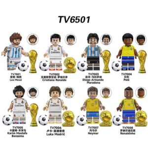 Football Players Minifigures Messi Luka Modric TV6501 Sports TV Minifigs Fit Lego