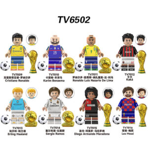 Football Players Minifigures Ramos Haaland TV6502 Sports TV Minifigs Compatible LEGO