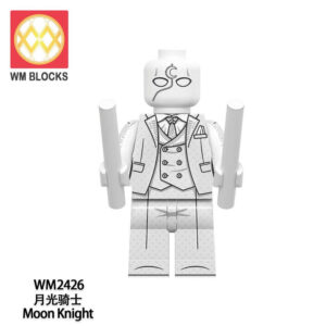 Moon Knight Minifig WM2426 - Marvel Minifigs by WM BLOCKS, Compatible with LEGO