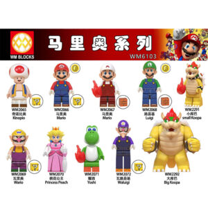 Mario Kinopio BigKoopa Minifigures WM6103 game Minfigs WM BLOCKS Fit Lego