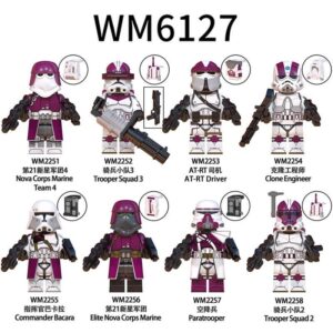 Star Wars Minifigures Compatible LEGO Nova Corps Marine Team 4 Commander Bacara Minifigures WM6127