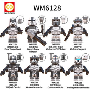 Star Wars Minifigures Compatible LEGO Heavy Infantry Wolfpack Commander Wolfe Minifigures WM6128