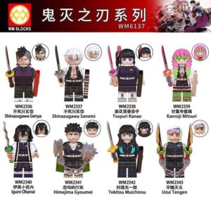 Demon Slayer Minifigures Fit Lego Shinazugawa Genya Kanroji Mitsuri Minifigures WM6137