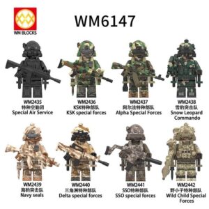 Military Minifigures Fit Lego MilitarySpecialForces Minifigures WM6147