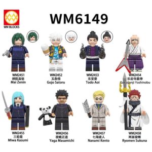 Jujutsu Kaisen Minifigures Fit Lego Night Moth Masamune Miwa Kasumi Toudou Aoi Minifigures WM6149
