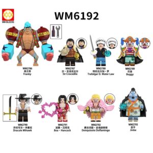One Piece FrankyJinbe Buggy Minifigures WM6192 - One Piece Minifigs WM BLOCKS Compatible LEGO