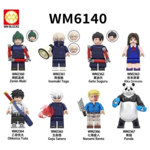Jujutsu Kaisen Minifigures Fit Lego Kimoto Rika Panda Minifigures WM6140