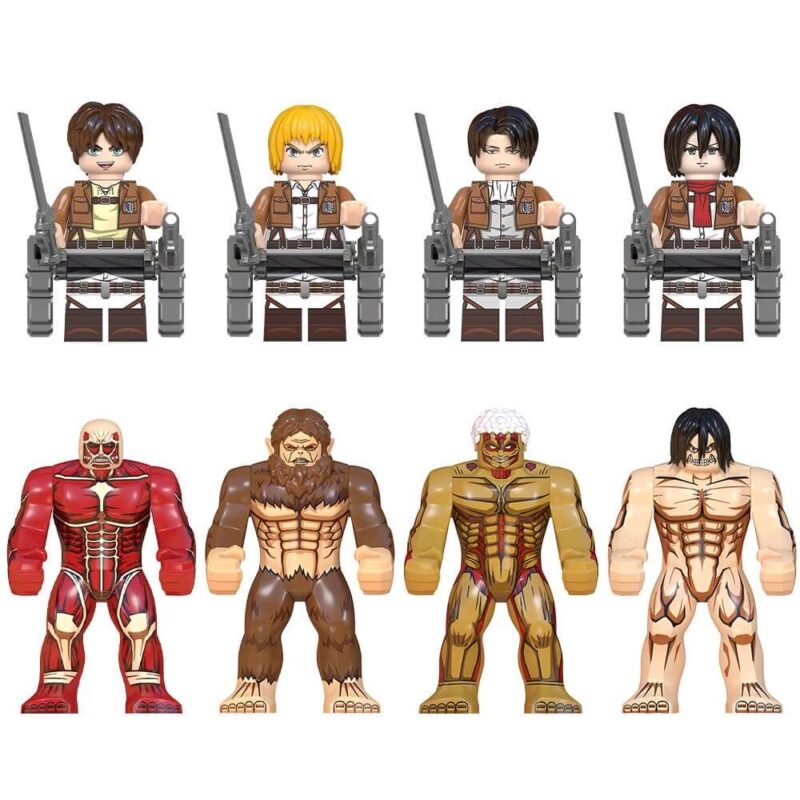 Attack on Titan Minifigures Compatible LEGO Levi Mikasa Eren Minifigures WM6148