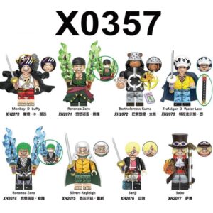 One Piece Monkey·D·Luffy Sanji Sabo Minifigures X0357 One Piece Minifigs XINH Compatible LEGO