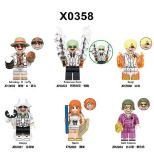 Minifigures X0358 One Piece Monkey·D·Luffy Sanji Nami Minifigs XINH Fit Lego