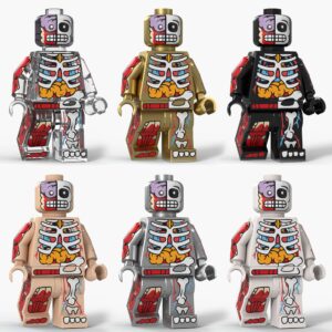 Minifigures A-F horror seriesanatomy bones Compatible LEGO